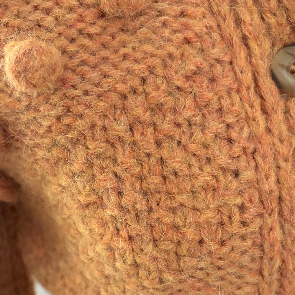 Faherty Rustic Orange/ Tan Knit Sweater - image 4